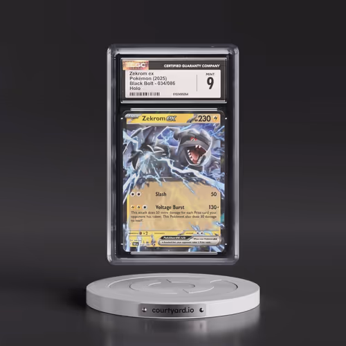 2025 Pokémon Blk EN-Black Bolt #034 Zekrom EX - Holo (CGC 9 MINT)