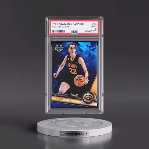 2023 Bowman University Chrome Sapphire #34 Caitlin Clark (PSA 9 MINT)