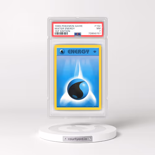 1999 Pokémon Game #102 Water Energy - 1st Edition (PSA 7 NM)