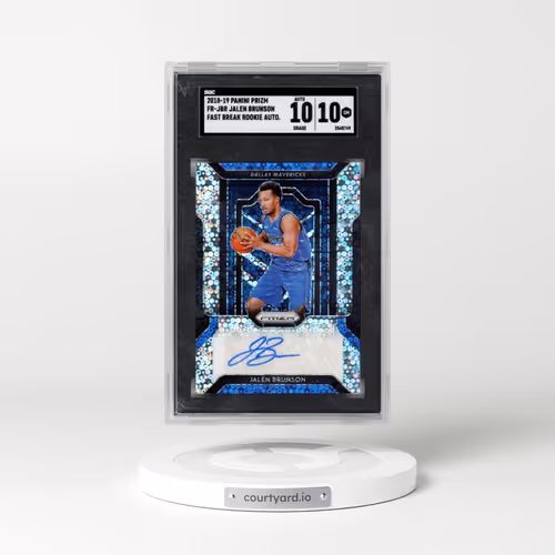 2018 Panini Prizm #FR-JBR Jalen Brunson - Fast Break Rookie Auto. (SGC 10 GEM MINT)