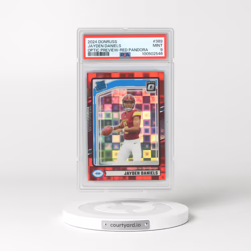2024 Panini Donruss #389 Jayden Daniels - Optic Preview-Red Pandora (PSA 9 MINT)