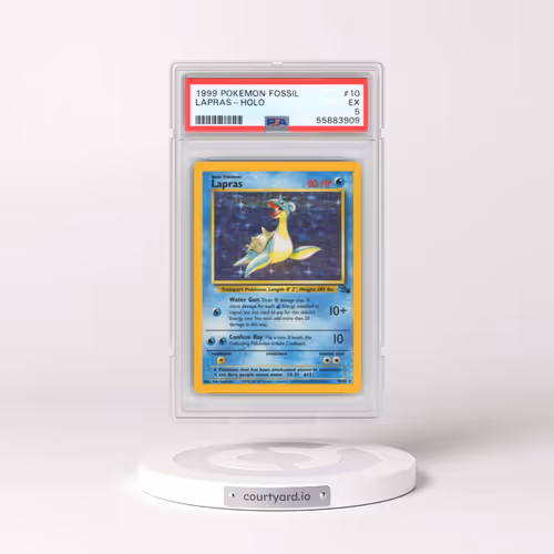 1999 Pokémon Fossil #10 Lapras - Holo (PSA 5 EX)