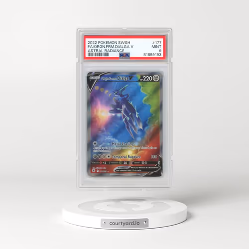 2022 Pokémon Sword & Shield Astral Radiance #177 Origin Forme Dialga V - Holo Full Art (PSA 9 MINT)