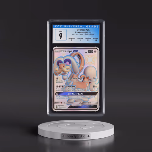 2019 Hidden Fates #SV80/SV94 Drampa GX - Shiny Vault Holo (CGC 9 MINT)