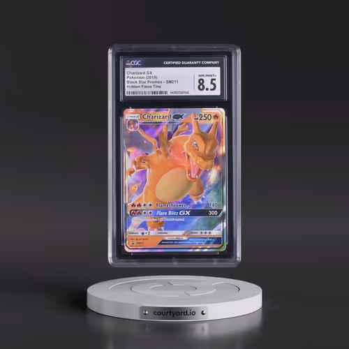 2016 Black Star Promos - Sun & Moon #SM211 Charizard GX - Hidden Fates Tin (Holo) (CGC 8.5 NM-MT+)