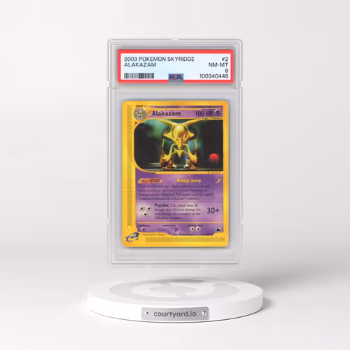 2003 Pokémon Skyridge #2 Alakazam (PSA 8 NM-MT)