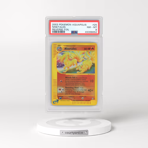 2003 Pokémon Aquapolis #25 Ninetales - Reverse Foil (PSA 8 NM-MT)