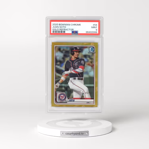 2020 Bowman Chrome #54 Juan Soto - Gold Refractor (PSA 9 MINT)