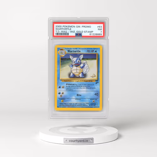 2000 Pokémon Game Promo #63 Wartortle - Top Deck Magazine w/Wizards Gold Stamp (PSA 7 NM)