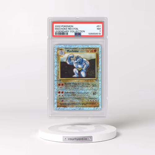 2002 Pokémon Legendary Collection #51 Machoke - Reverse Foil (PSA 7 NM)
