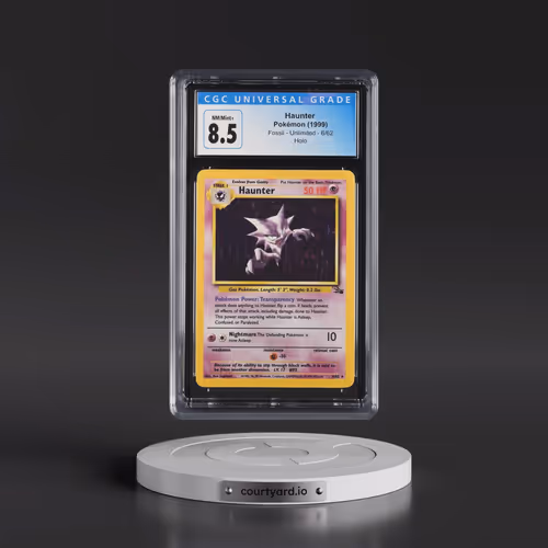 1999 Fossil #6/62 Haunter - Galaxy Star Holo (CGC 8.5 NM-MT+)