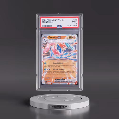 2024 Pokémon Twm EN-Twilight Masquerade #106 Greninja EX - Holo (PSA 9 MINT)