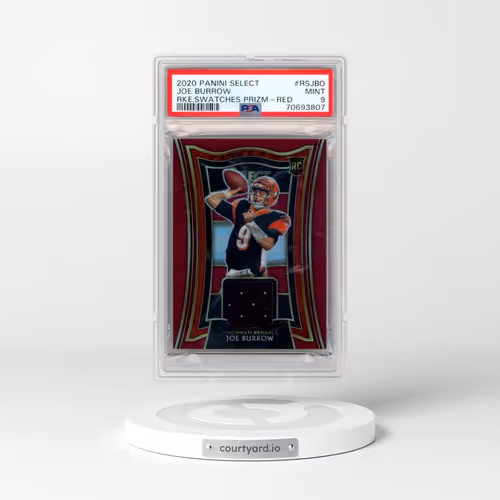 2020 Panini Select Rookie Swatches Prizm #RSJBO Joe Burrow - Red (PSA 9 MINT)