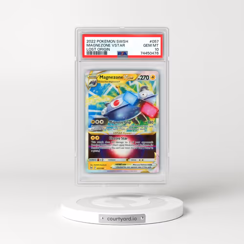 2022 Pokémon Sword & Shield Lost Origin #057 Magnezone Vstar (PSA 10 GEM MINT)