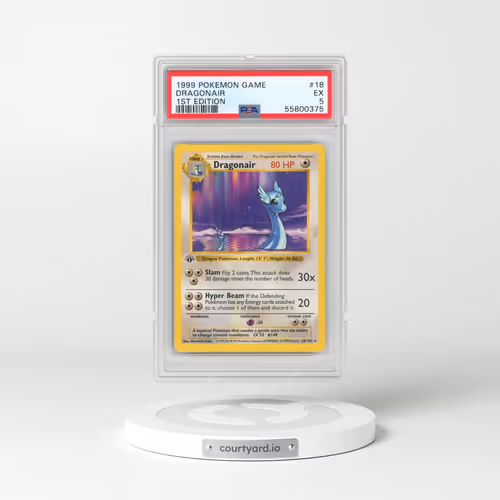 1999 Pokémon Game #18 Dragonair - 1st Edition (PSA 5 EX)