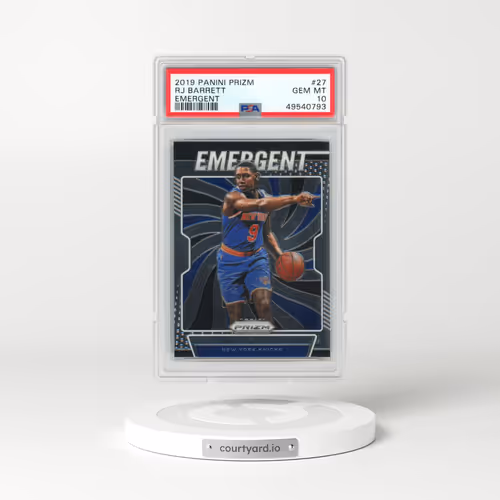2019 Panini Prizm Emergent #27 RJ Barrett (PSA 10 GEM MINT)