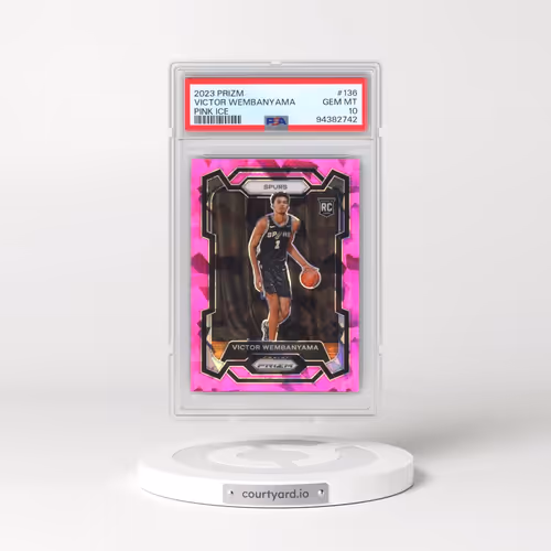 2023 Panini Prizm #136 Victor Wembanyama - Pink Ice (PSA 10 GEM MINT)