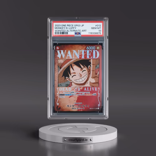 2023 One Piece Japanese OP03-Pillars of Strength #012 Monkey D. Luffy - Wanted Alternate Art (PSA 10