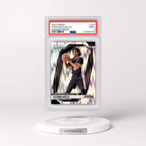 2024 Panini Prizm #234 Stephon Castle - Skewed Prizm (PSA 9 MINT)