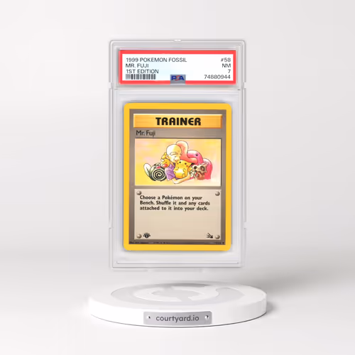 1999 Pokémon Fossil #58 Mr. Fuji - 1st Edition (PSA 7 NM)