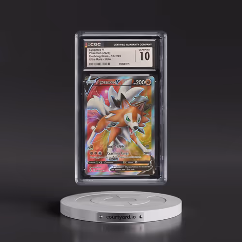 2021 Evolving Skies #187/203 Lycanroc V - Ultra Rare Holo (CGC 10 GEM MINT)