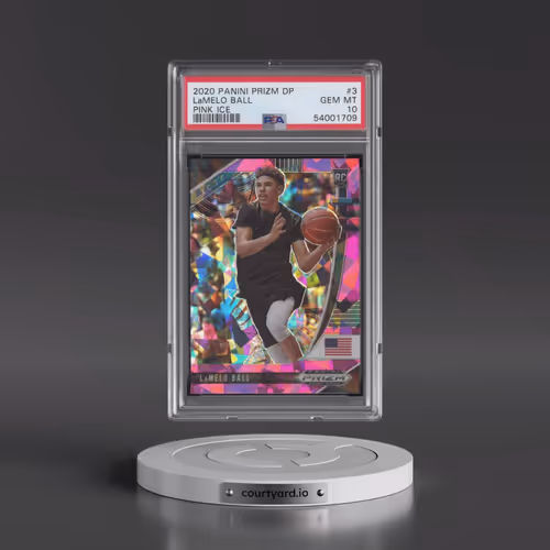 2020 Panini Prizm Draft Picks #3 LaMelo Ball - Pink Ice (PSA 10 GEM MINT)