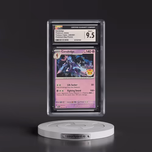 2024 Paldean Fates - PAF EN #040/091 Ceruledge - Pokémon Day Promo (Cosmos Holo) (CGC 9.5 MINT+)