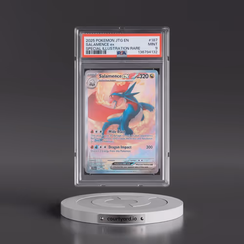 2025 Pokémon Jtg EN-Journey Together #187 Salamence EX - Holo Special Illustration Rare (PSA 9 MINT)