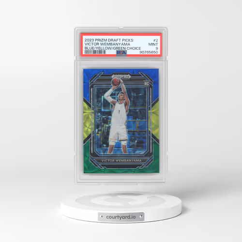 2023 Panini Prizm Draft Picks #2 Victor Wembanyama - Blue/Yellow/Green Choice (PSA 9 MINT)