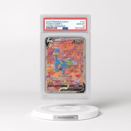 2022 Pokémon Sword & Shield Astral Radiance #172 Machamp V - Holo Full Art (PSA 10 GEM MINT)
