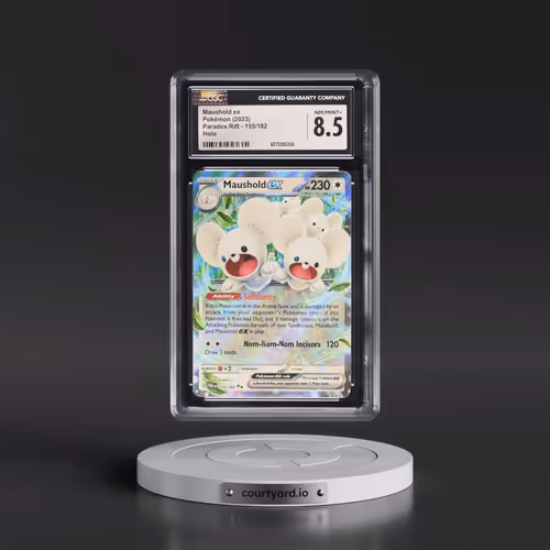 2023 Pokémon Par EN-Paradox Rift #155 Maushold EX - Holo (CGC 8.5 NM-MT+)
