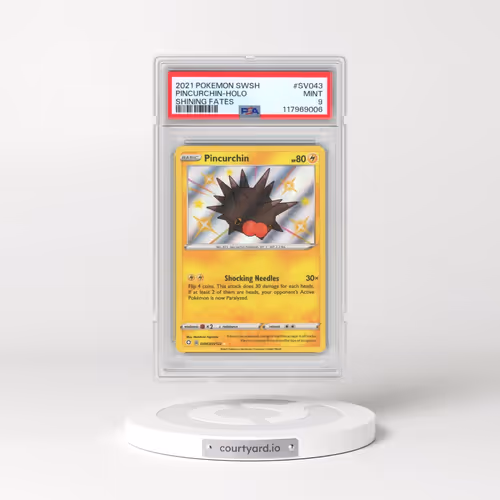 2021 Pokémon Sword & Shield Shining Fates #SV043 Pincurchin - Holo (PSA 9 MINT)