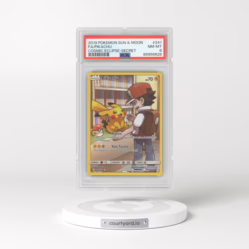 2019 Pokémon Sun & Moon Cosmic Eclipse #241 Pikachu - Full Art Secret (PSA 8 NM-MT)