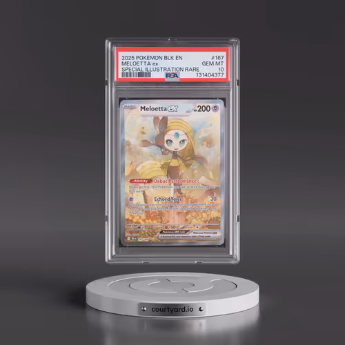 2025 Pokémon Blk EN-Black Bolt #167 Meloetta EX - Holo Special Illustration Rare (PSA 10 GEM MINT)