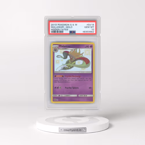 2019 Pokémon Sun & Moon Hidden Fates #SV18 Malamar - Holo (PSA 10 GEM MINT)