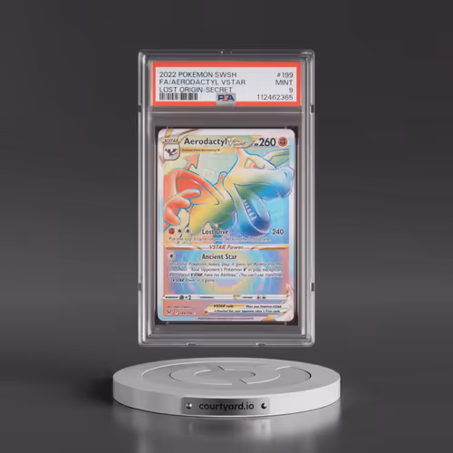2022 Pokémon Sword & Shield Lost Origin #199 Aerodactyl Vstar - Full Art Secret (PSA 10 GEM MINT)