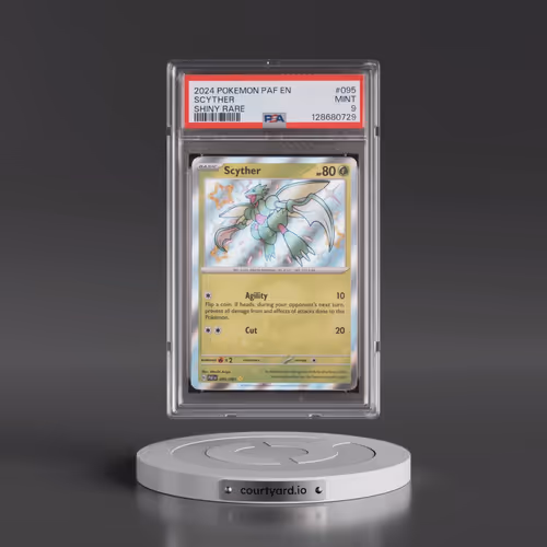 2024 Pokémon Paf EN-Paldean Fates #095 Scyther - Shiny Rare (PSA 9 MINT)
