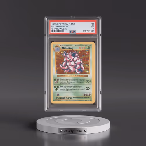 1999 Pokémon Game #11 Nidoking - Holo Shadowless (PSA 7 NM)