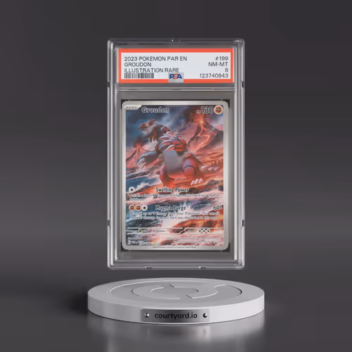 2023 Pokémon Par EN-Paradox Rift #199 Groudon - Illustration Rare (PSA 8 NM-MT)