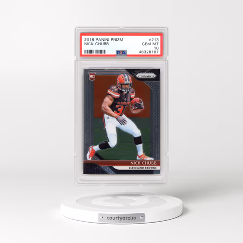 2018 Panini Prizm #213 Nick Chubb (PSA 10 GEM MINT)