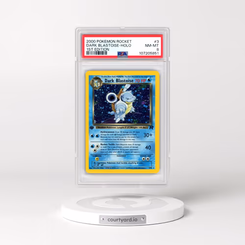 2000 Pokémon Rocket #3 Dark Blastoise - 1st Edition Holo (PSA 8 NM-MT)