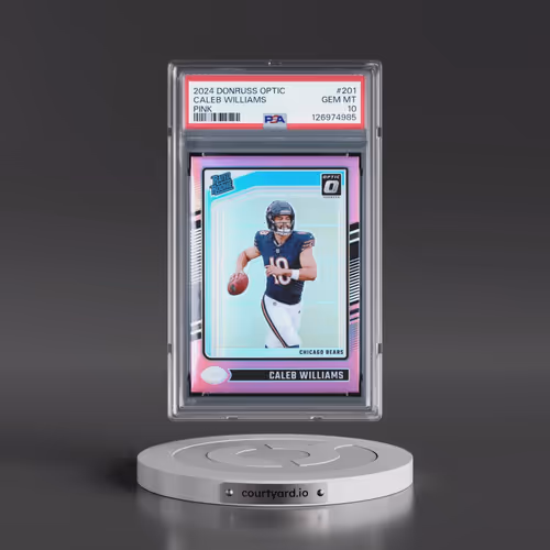 2024 Panini Donruss Optic #201 Caleb Williams - Pink (PSA 10 GEM MINT)