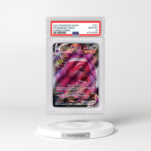 2021 Pokémon Sword & Shield Fusion Strike #157 Gengar Vmax - Full Art (PSA 10 GEM MINT)
