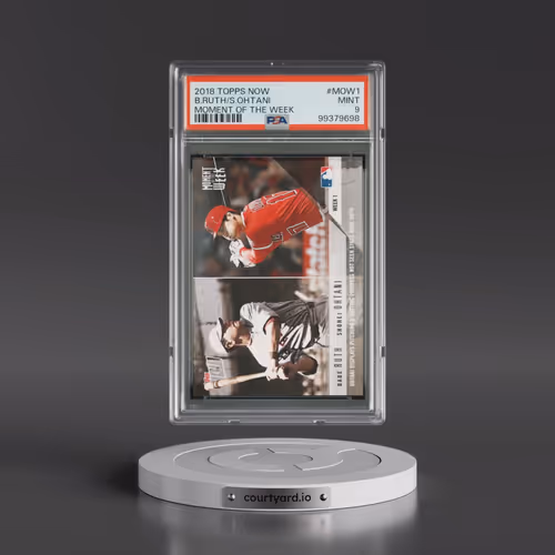 2018 Topps Now Moment of the Week #MOW1 Babe Ruth/Shohei Ohtani (PSA 9 MINT)