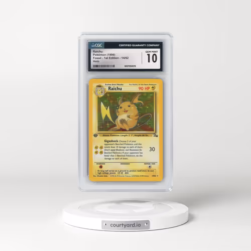 1999 Fossil #14/62 Raichu - 1st Edition Holo (CGC 10 GEM MINT)