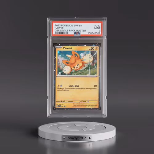 2023 Pokémon Svp EN-SV Black Star Promo #040 Pawmi - Obsidian Flames Single Pack Blister (PSA 9 MINT