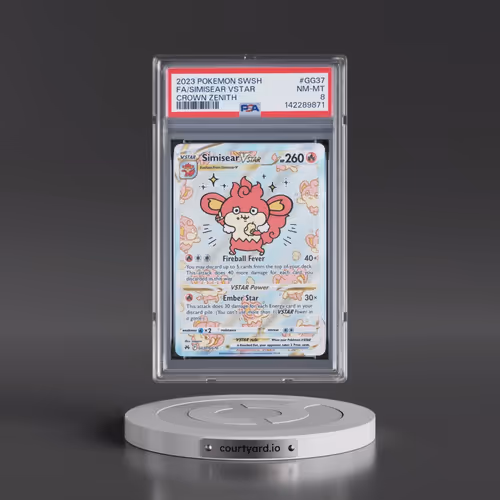 2023 Pokémon Sword and Shield Crown Zenith #GG37 Simisear Vstar - Full Art (PSA 8 NM-MT)