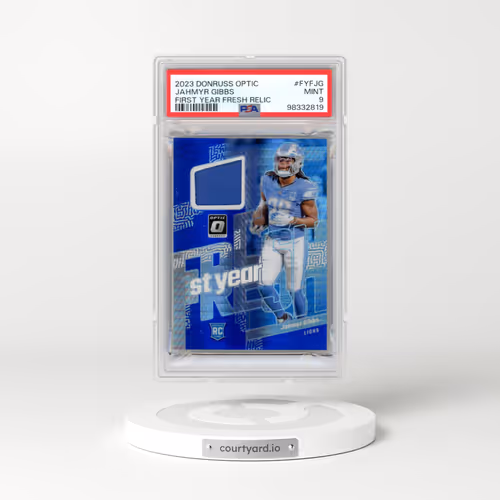 2023 Panini Donruss Optic First Year Fresh Relics #FYFJG Jahmyr Gibbs (PSA 9 MINT)
