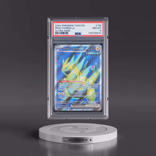 2024 Pokémon Twm EN-Twilight Masquerade #196 Iron Thorns EX - Holo Ultra Rare (PSA 8 NM-MT)
