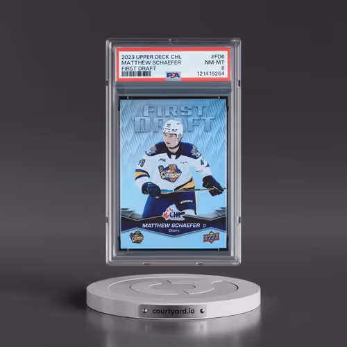 2023 Upper Deck Canadian Hockey League First Draft #FD6 Matthew Schaefer (PSA 8 NM-MT)
